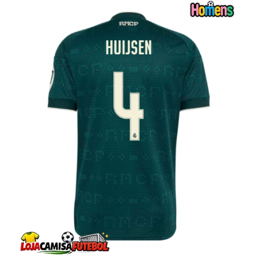 Camisa de Futebol Real Madrid Dean Huijsen #4 Equipamento Secundário 2026-27 Manga Curta